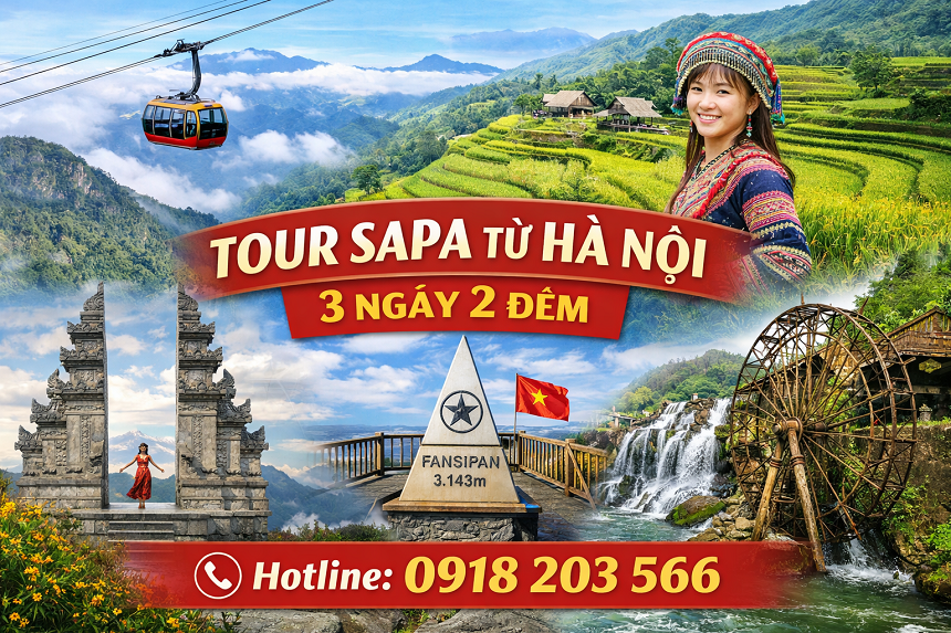 Tour Sapa 3 Ngày 2 Đêm 2026: Fansipan – Bản Cát Cát – Moana Sapa Giá Tốt